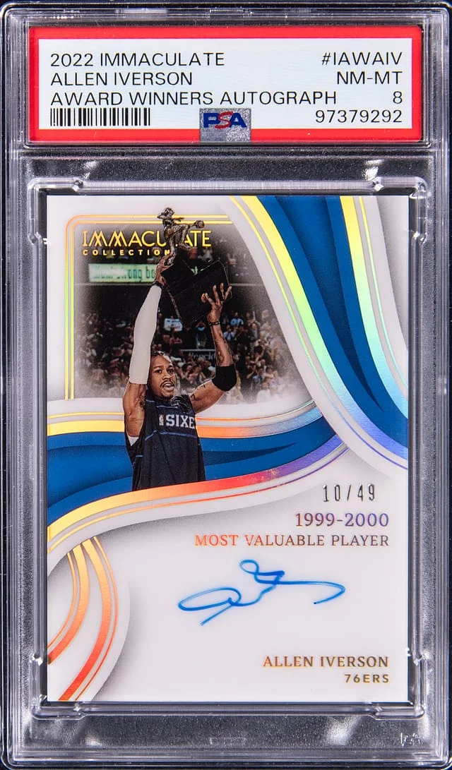2022-23 Panini Immaculate Collection Allen Iverson Award Winners Autographs #IAW-AIV card image