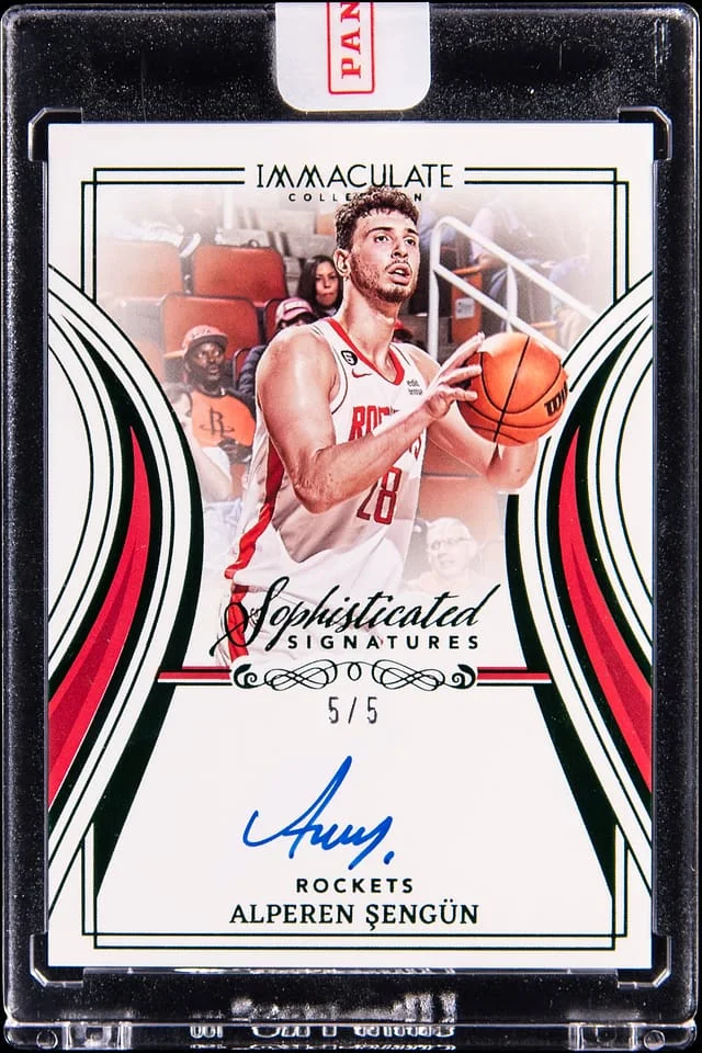 2022-23 Panini Immaculate Collection Alperen Sengun Sophisticated Signatures Green #SS-ASG card image