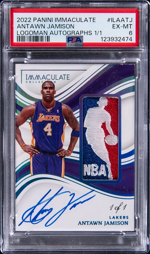 2022-23 Panini Immaculate Collection Antawn Jamison Logoman Autographs #ILA-ATJ card image