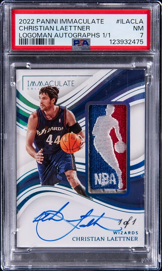 2022-23 Panini Immaculate Collection Christian Laettner Logoman Autographs #ILA-CLA card image
