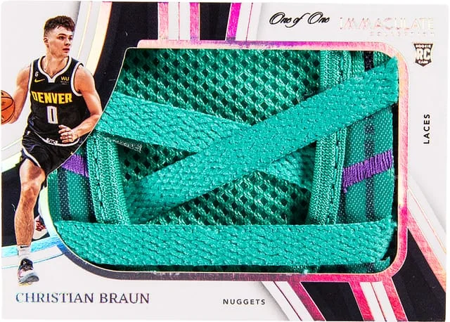 2022-23 Panini Immaculate Collection Cristian Braun Sneak Peek Laces #SP-CBD card image