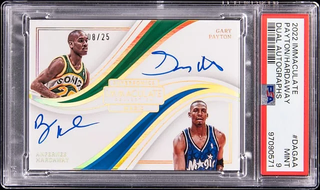 2022-23 Panini Immaculate Collection Gary Payton/Anfernee Hardaway Dual Autograph #DA-GAA card image