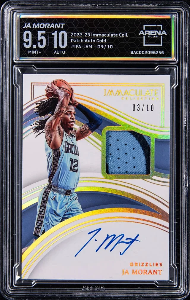 2022-23 Panini Immaculate Collection Ja Morant Patch Autograph Gold #IPA-JAM card image