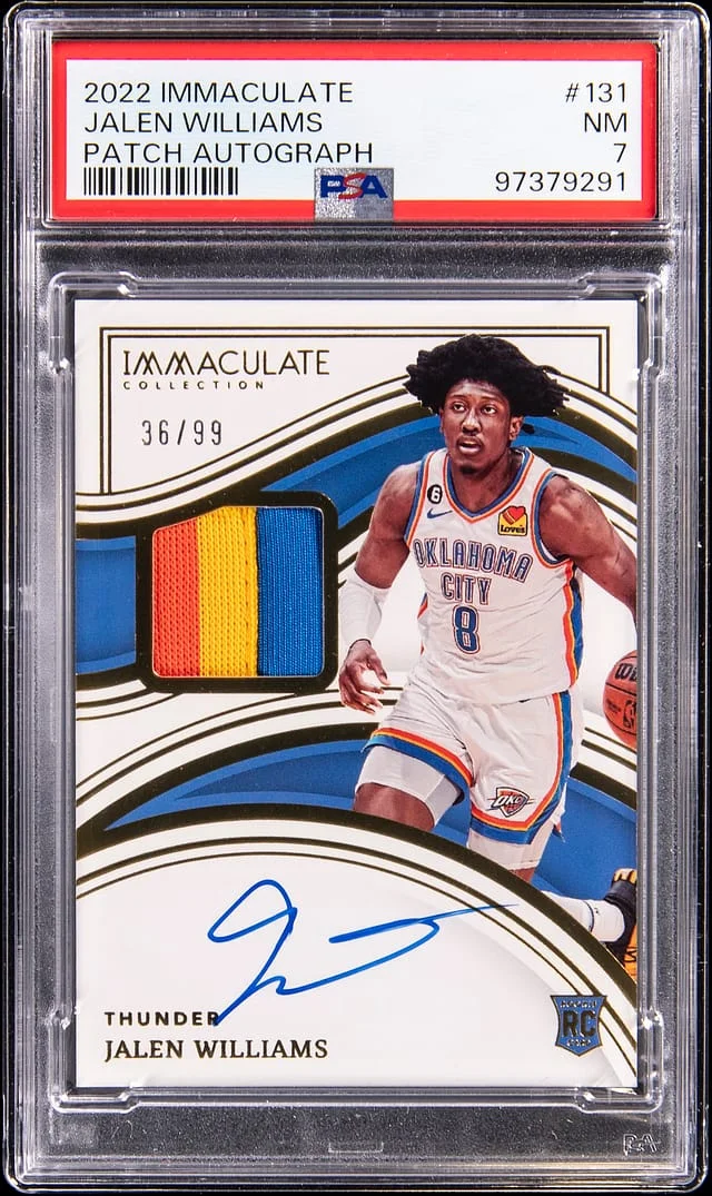 2022-23 Panini Immaculate Collection Jalen Williams Patch Autograph #131 card image