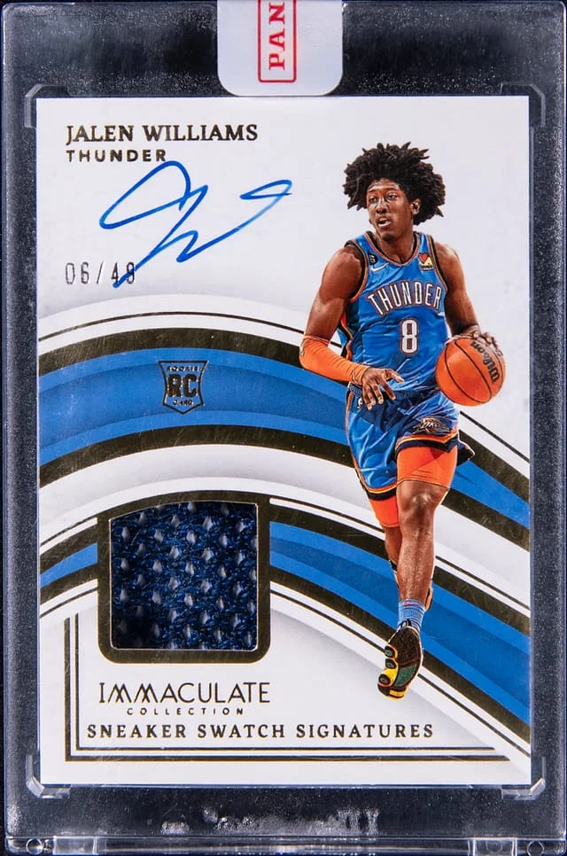 2022-23 Panini Immaculate Collection Jalen Williams Sneaker Swatch Signatures #SNS-JLW card image