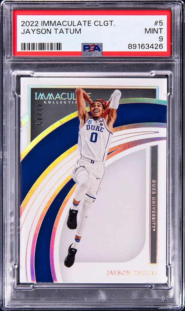 2022-23 Panini Immaculate Collection Jayson Tatum Collegiate #5 card image