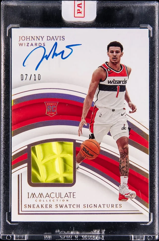 2022-23 Panini Immaculate Collection Johnny Davis Sneaker Swatches Signatures Gold #SNS-JDV card image