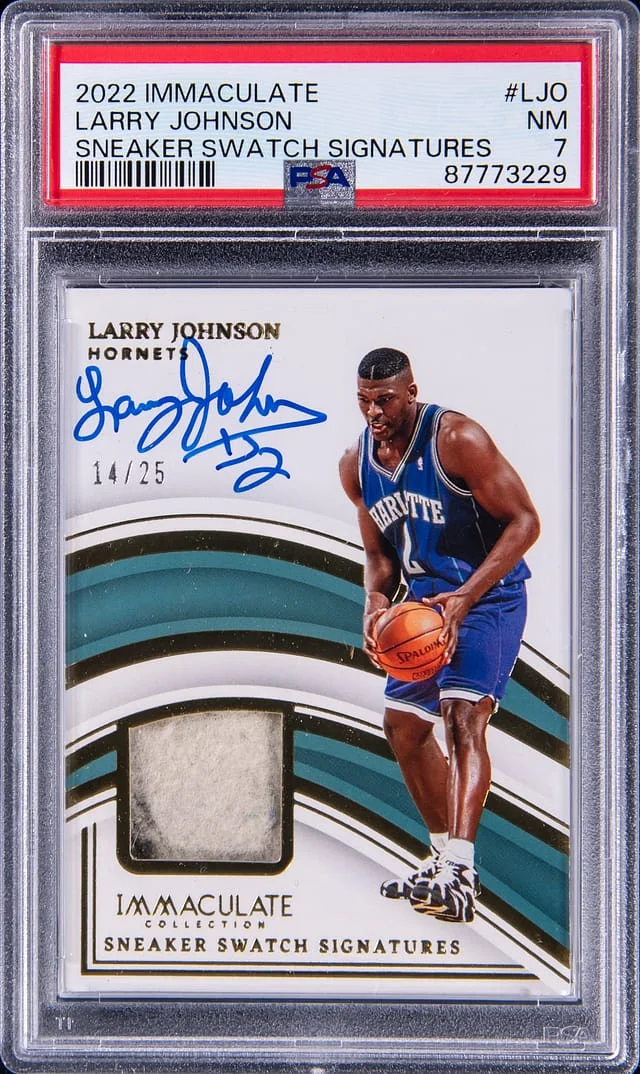 2022-23 Panini Immaculate Collection Larry Johnson Sneaker Signature #SNS-LJO card image