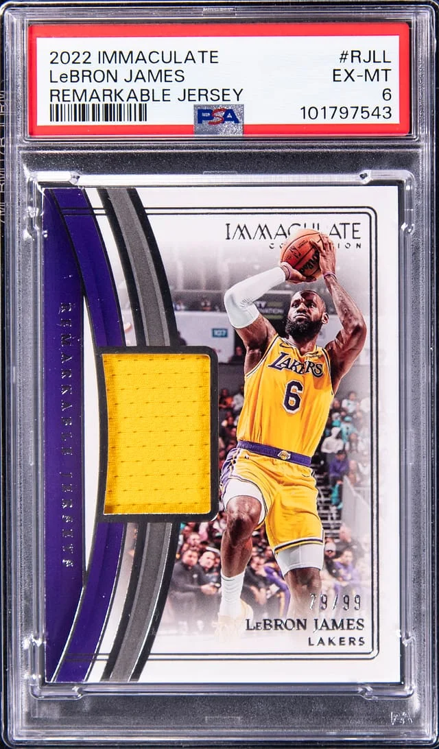2022-23 Panini Immaculate Collection LeBron James Remarkable Jerseys #RJ-LL card image