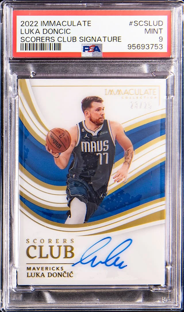 2022-23 Panini Immaculate Collection Luka Doncic Scorers Club Signatures #SCS-LUD card image