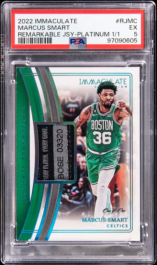 2022-23 Panini Immaculate Collection Marcus Smart Remarkable Jerseys Platinum #RJ-MC card image