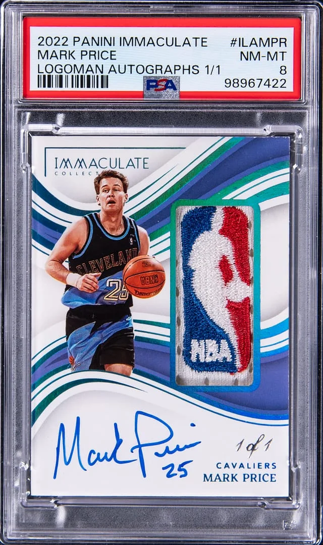 2022-23 Panini Immaculate Collection Mark Price Logoman Autograph #ILA-MPR card image