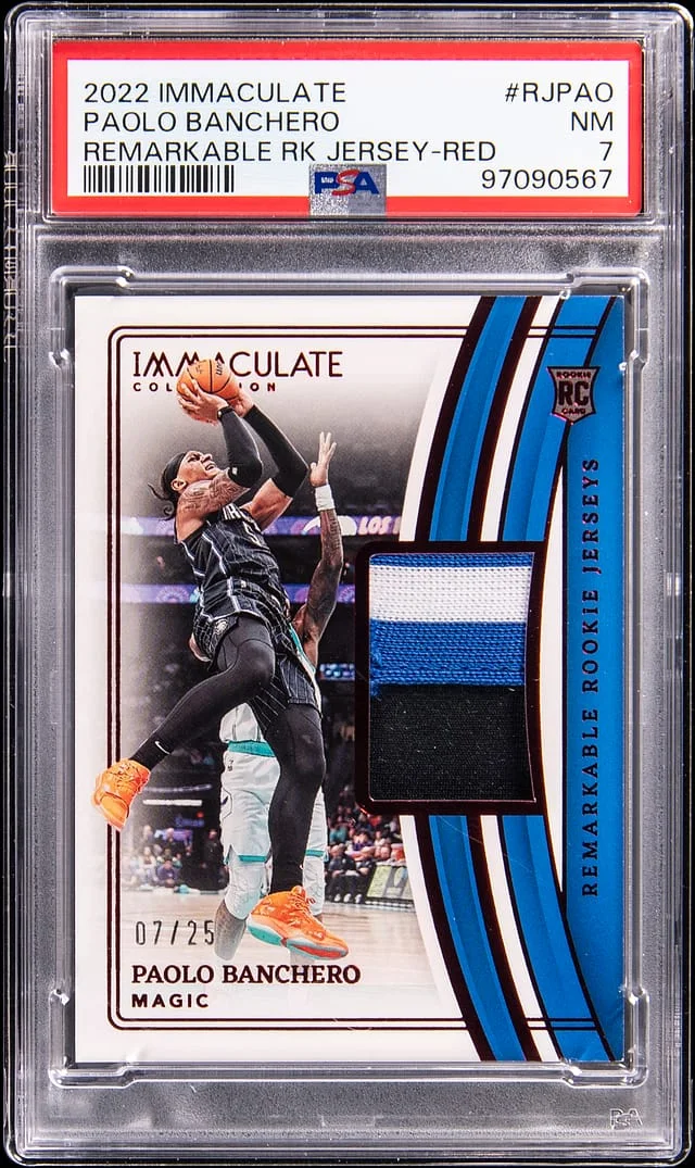 2022-23 Panini Immaculate Collection Paolo Banchero Remarkable Jersey Red #RJ-PAO card image