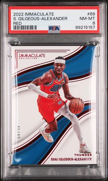 2022-23 Panini Immaculate Collection Shai Gilgeous-Alexander Red #69 card image