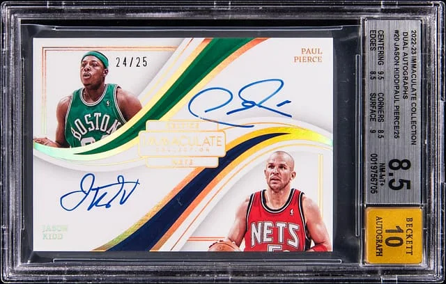 2022-23 Panini Immaculate Jason Kidd/Paul Pierce Dual Autographs #DA-PUJ card image