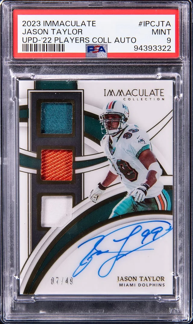 2022-23 Panini Immaculate Jason Taylor Players Collection Autograph (2023 Update) #IPCTJA card image