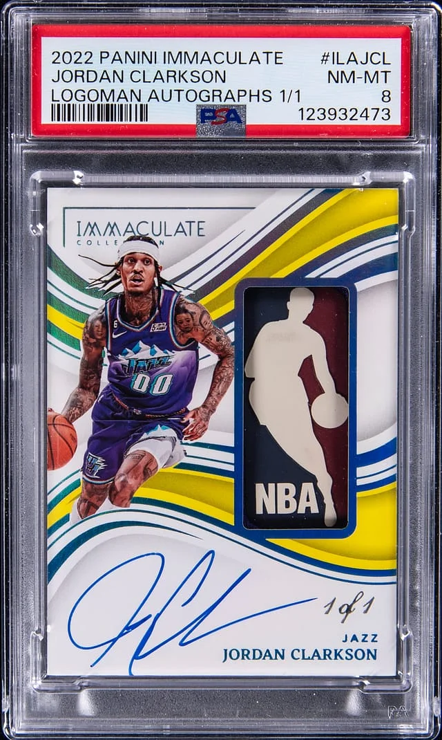 2022-23 Panini Immaculate Jordan Clarkson Logoman Autographs #ILA-JCL card image