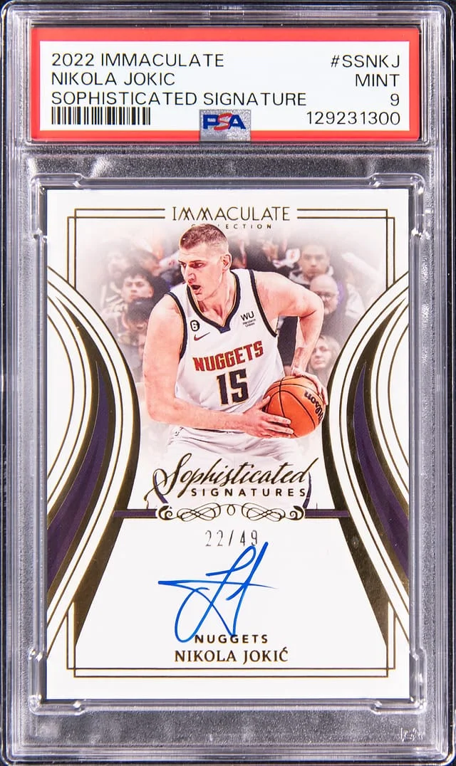 2022-23 Panini Immaculate Nikola Jokic Sophisticated Signature #SS-NKJ card image