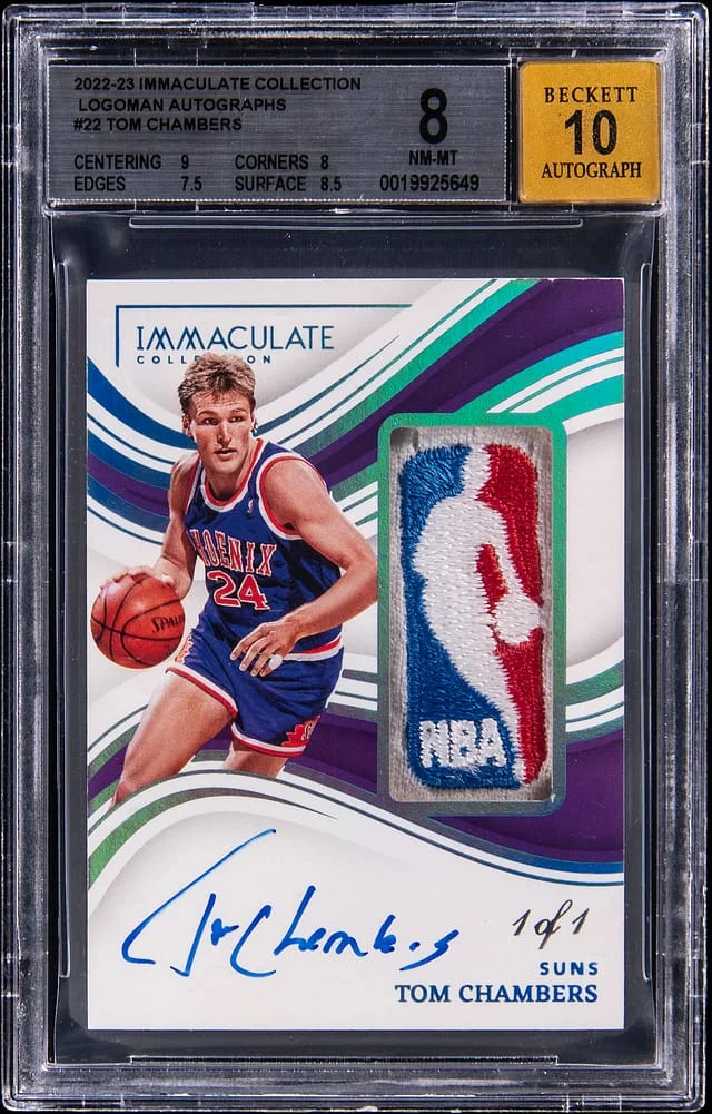 2022-23 Panini Immaculate Tom Chambers Logoman Autographs #22 card image
