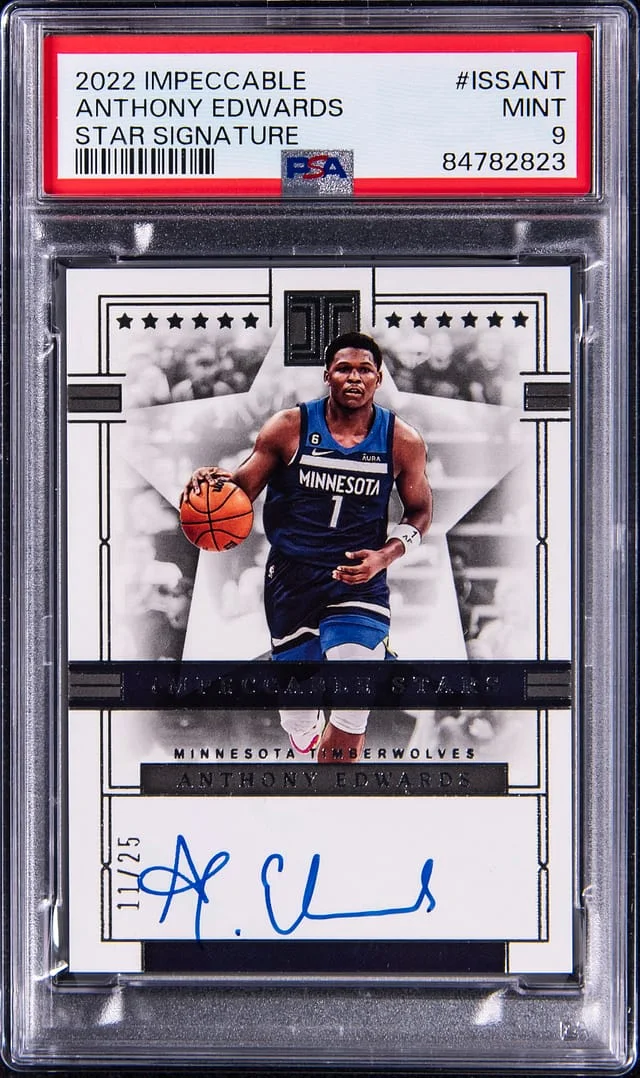 2022-23 Panini Impeccable Anthony Edwards Star Signature #ISS-ANT card image