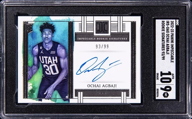 2022-23 Panini Impeccable Ochai Agbaji Signatures #IRS-DAG card image