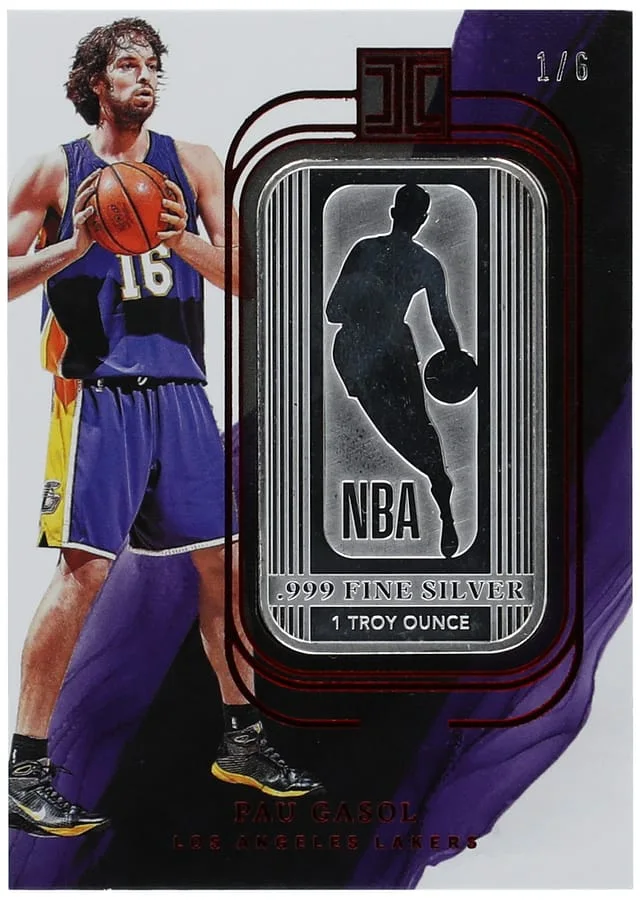 2022-23 Panini Impeccable Pau Gasol .999 Fine Silver 1 Troy Ounce #30 card image