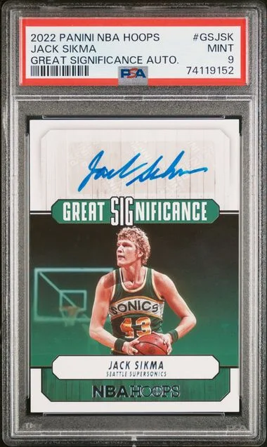 2022-23 Panini Jack Sikma NBA Hoops Great SIGnificance Autographs #GS-JSK card image