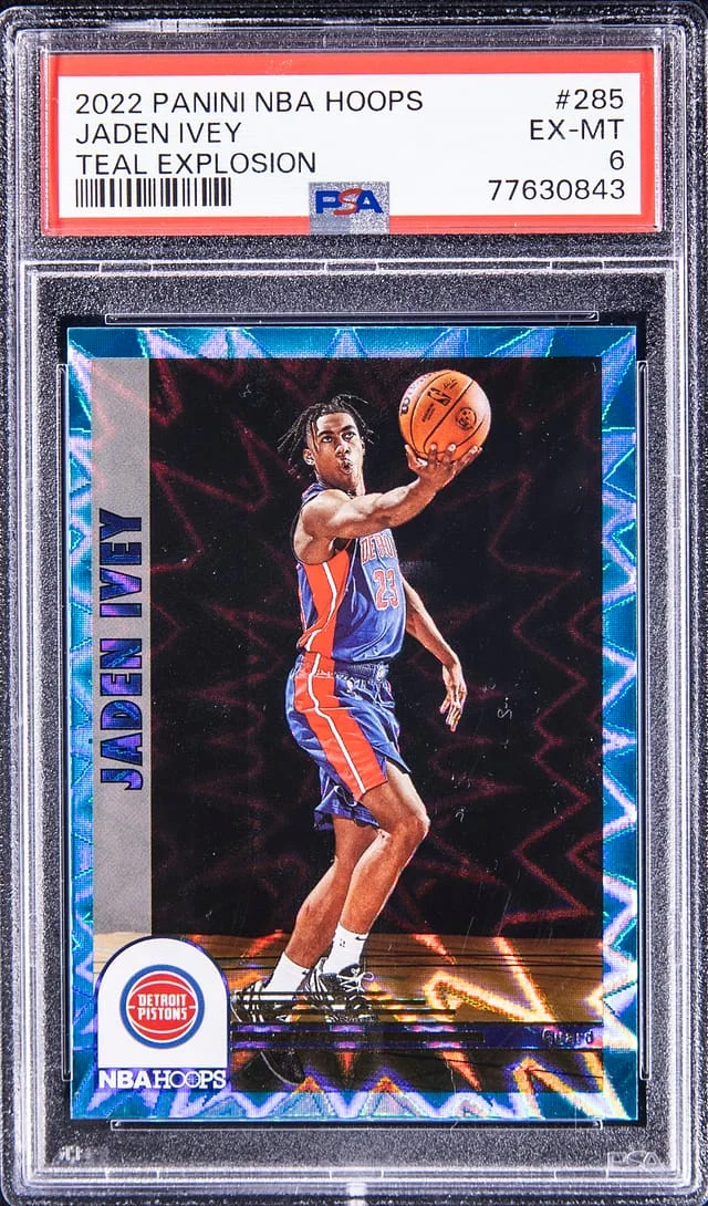 2022-23 Panini Jaden Ivey NBA Hoops Teal Explosion #285 card image