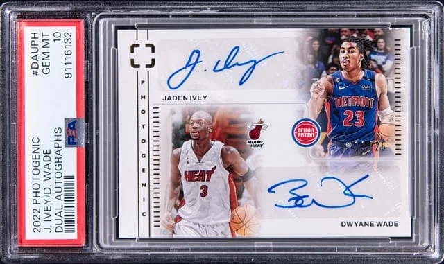 2022-23 Panini Jaden Ivey/Dwyane Wade Photogenic Dual Autographs #DAUPH card image