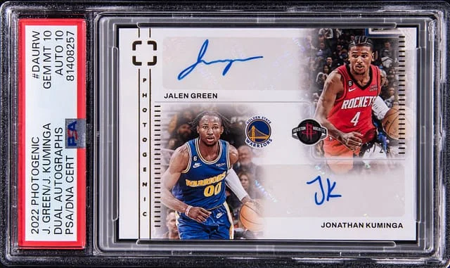 2022-23 Panini Jalen Green/Jonathan Kuminga Photogenic Dual Autographs #DAU-RW card image
