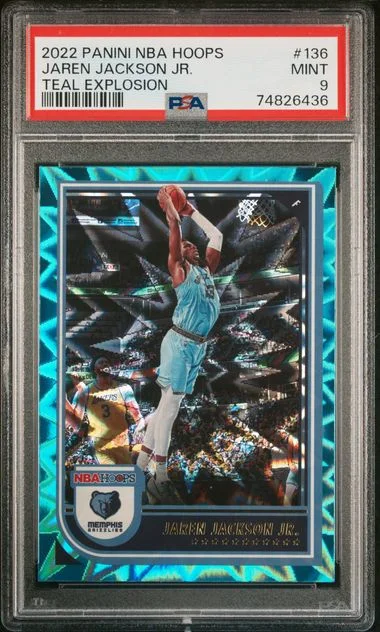 2022-23 Panini Jaren Jackson Jr. NBA Hoops Teal Explosion #136 card image