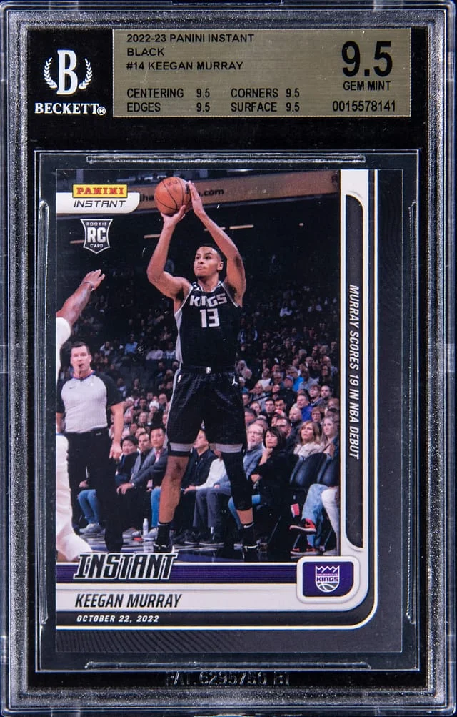 2022-23 Panini Keegan Murray Instant Black #14 card image
