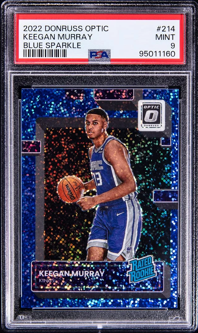 2022-23 Panini Keegan Murray Dornuss Optic Blue Sparkle #214 card image