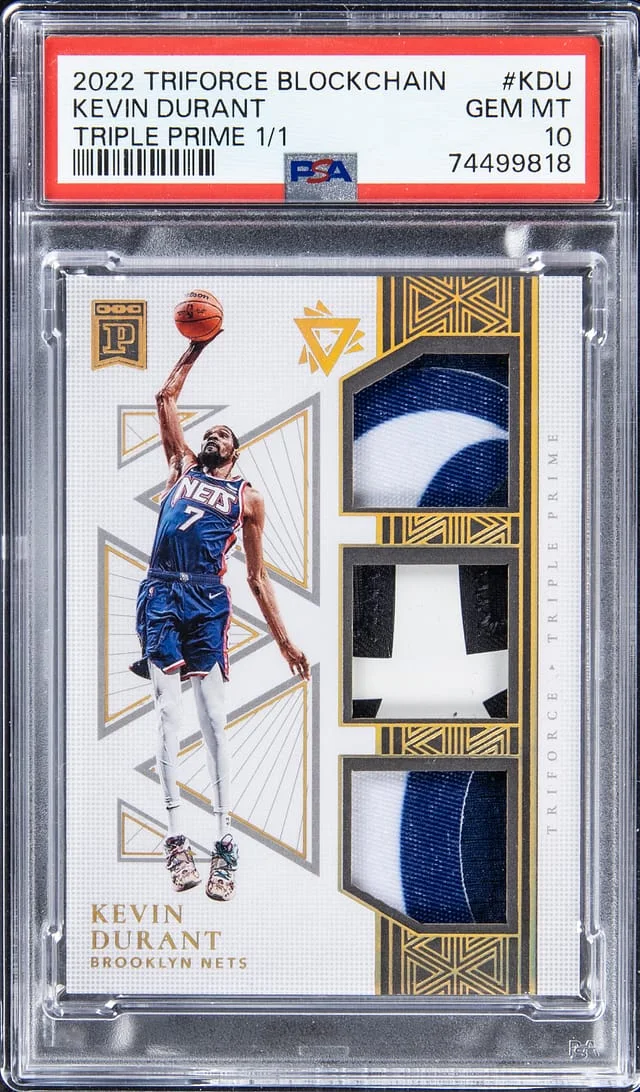 2022-23 Panini Kevin Durant Triforce Blockchain Triple Prime #TP-KDU card image
