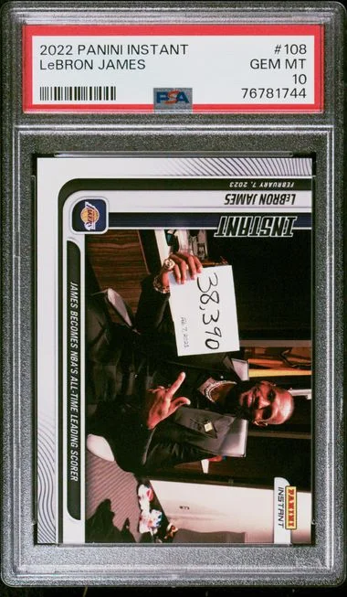2022-23 Panini LeBron James Instant #108 card image