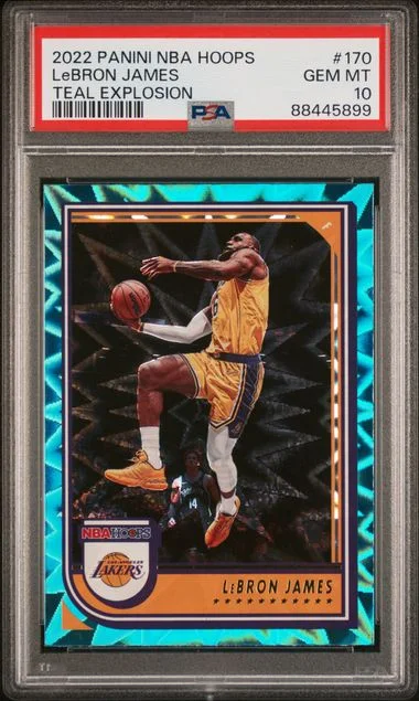 2022-23 Panini LeBron James NBA Hoops Teal Explosion #170 card image