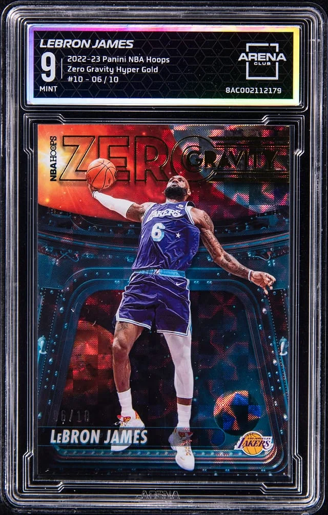 2022-23 Panini LeBron James - AC NBA Hoops Zero Gravity Hyper Gold #10 card image
