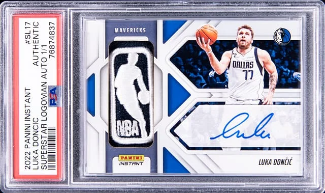 2022-23 Panini Luka Doncic Instant Superstar Logoman Autographs #SL-17 card image