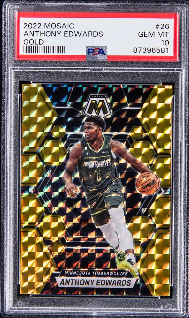 2022-23 Panini Mosaic Anthony Edwards Gold #26 card image