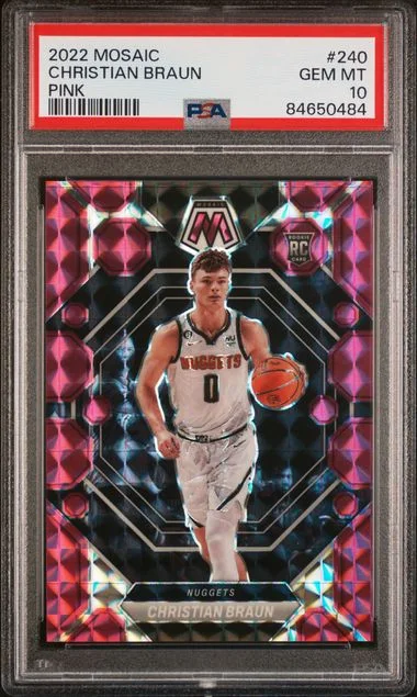 2022-23 Panini Mosaic Christian Braun Pink #240 card image