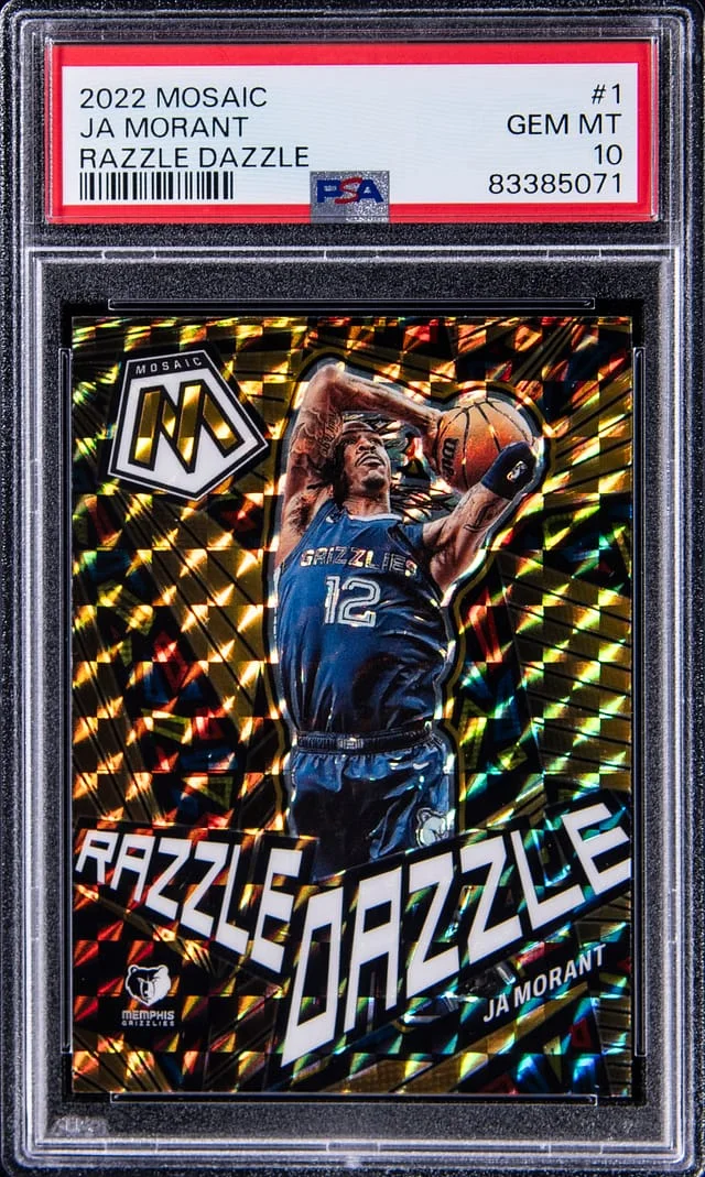 2022-23 Panini Mosaic Ja Morant Razzle Dazzle #1 card image