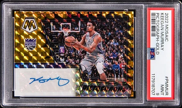 2022-23 Panini Mosaic Keegan Murray Pictography Gold #PM-MUR card image