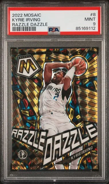 2022-23 Panini Mosaic Kyrie Irving Razzle Dazzle #8 card image