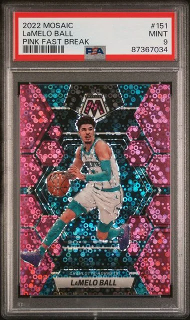 2022-23 Panini Mosaic Lamelo Ball Pink Fast Break #151 card image
