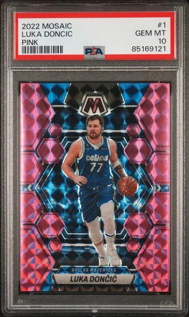 2022-23 Panini Mosaic Luka Doncic Pink #1 card image