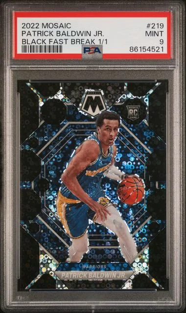 2022-23 Panini Mosaic Patrick Baldwin Jr. Black Fast Break #219 card image