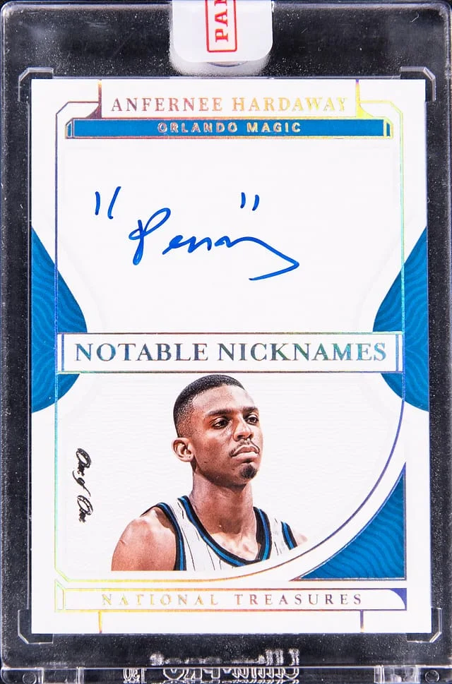 2022-23 Panini National Treasures Anfernee Hardaway Notable Nicknames #NN-AHW card image