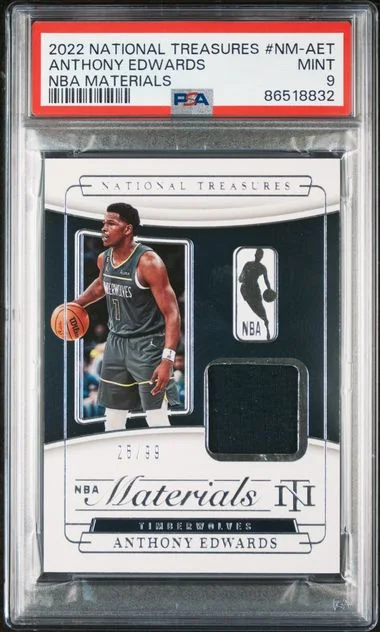 2022-23 Panini National Treasures Anthony Edwards Game-Used NBA Materials #NM-AET card image