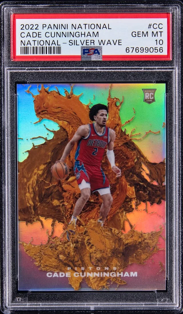 2022-23 Panini National Treasures Cade Cunningham National Siver Wave #CC card image