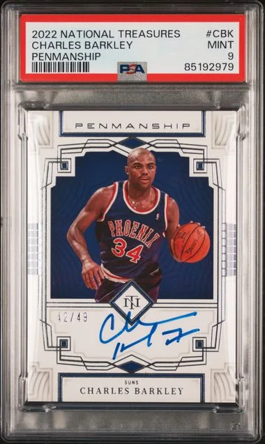 2022-23 Panini National Treasures Charles Barkley Penmanship #PS-CBK card image